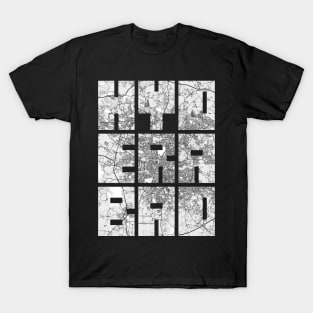 Hyderabad, India City Map Typography - Light T-Shirt